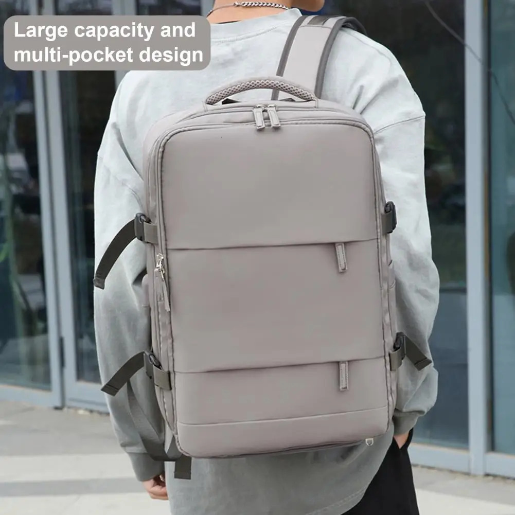 Ship from US Backpack Briefcase Capacity Travel for Women Men with Multi Pockets Waterproof College Bag Hiking Business Flight 250304FBB