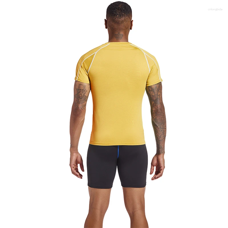Mens T Shirts: Summer Skinny Tights, Casual Fashion Elastic Tops for Gyms & Track - Short Sleeve Compression Shirts For Men