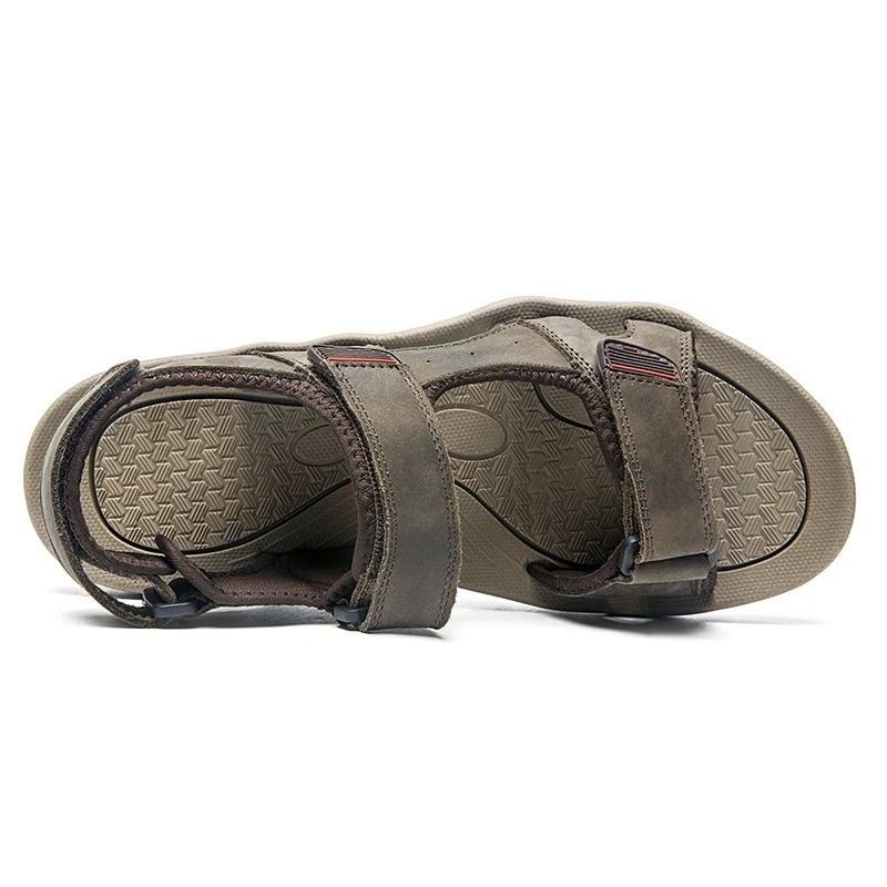Genuine Leather Sandals For Men Outdoor Shoes Summer Beach Sandalias Hombre Verano Sandale Homme Big Size 47 48 250303