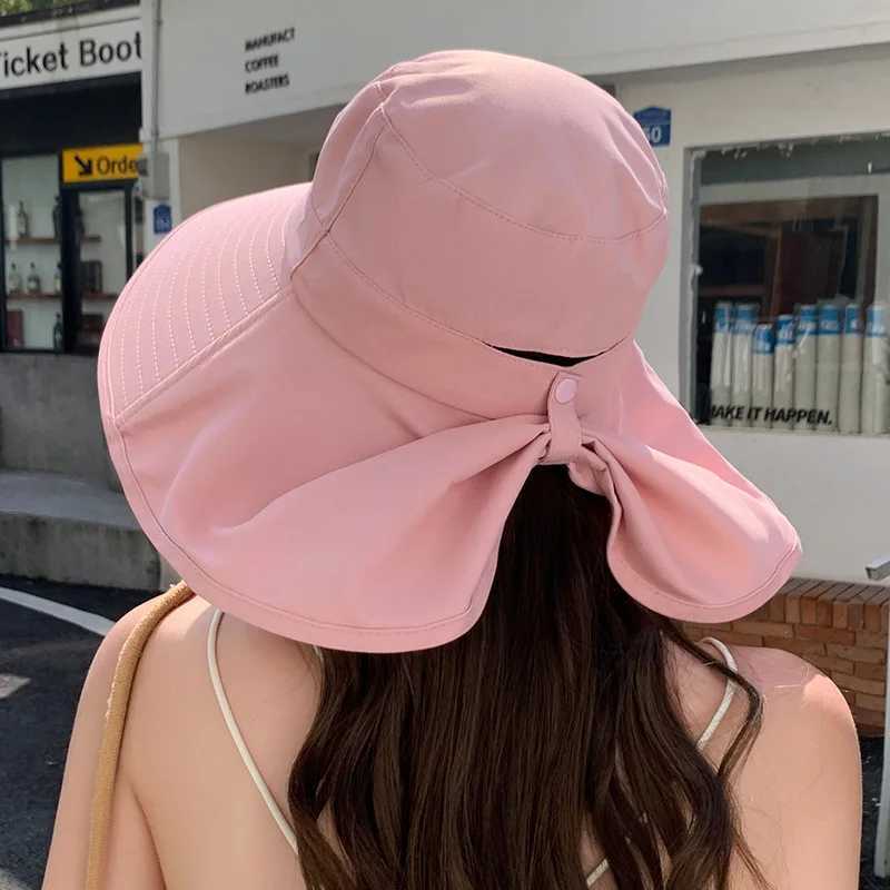 Outdoor Sun Bucket Hat for Women Girls Fishing Hat Wide Brim Bucket Hat with Neck Cover 50+ UPF Protection Safari CXJ250304