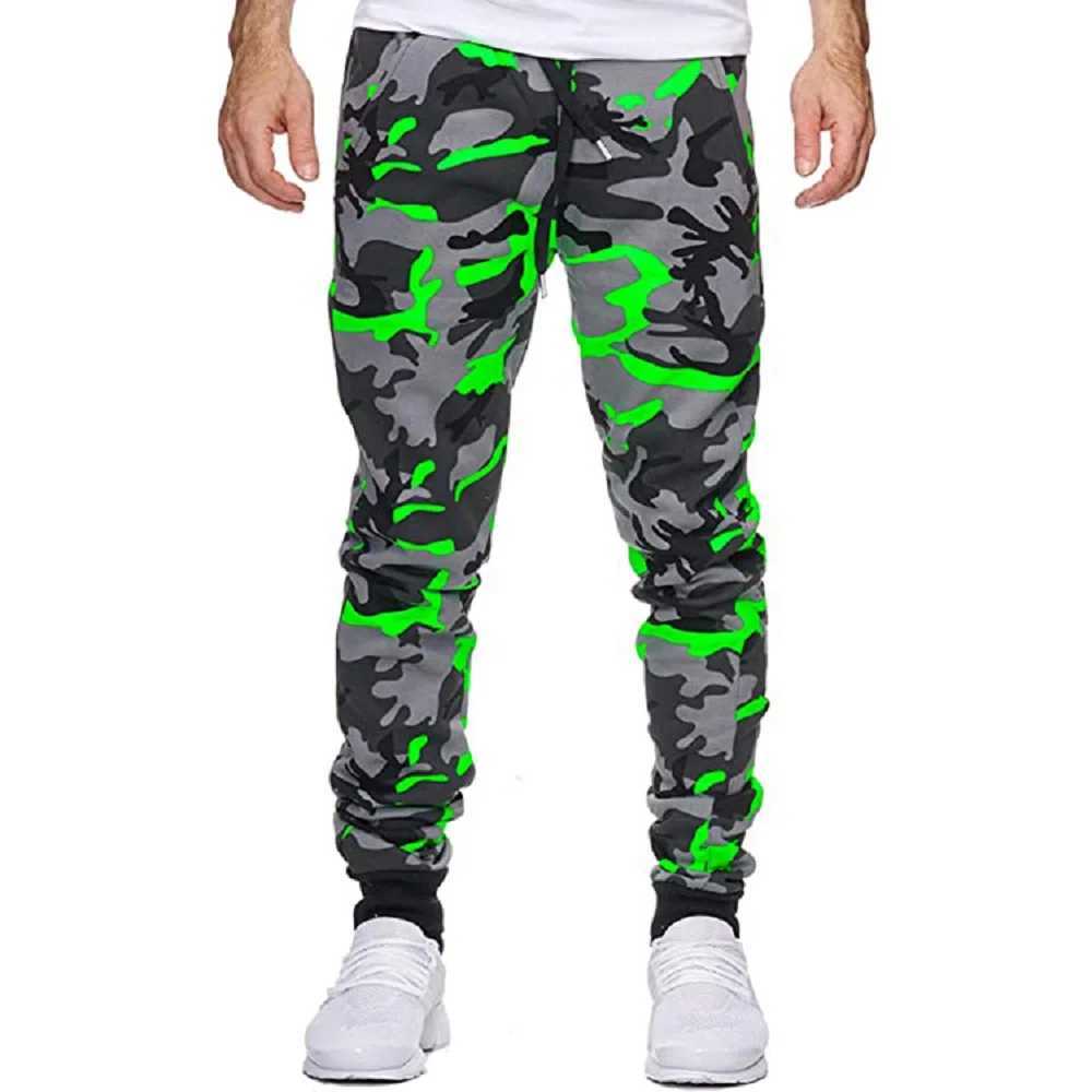 2023 Autumn And Winter New Mens Casual Camouflage Waist Drawstring Large Size Solid Color Sports Jogging PantsXJ250303