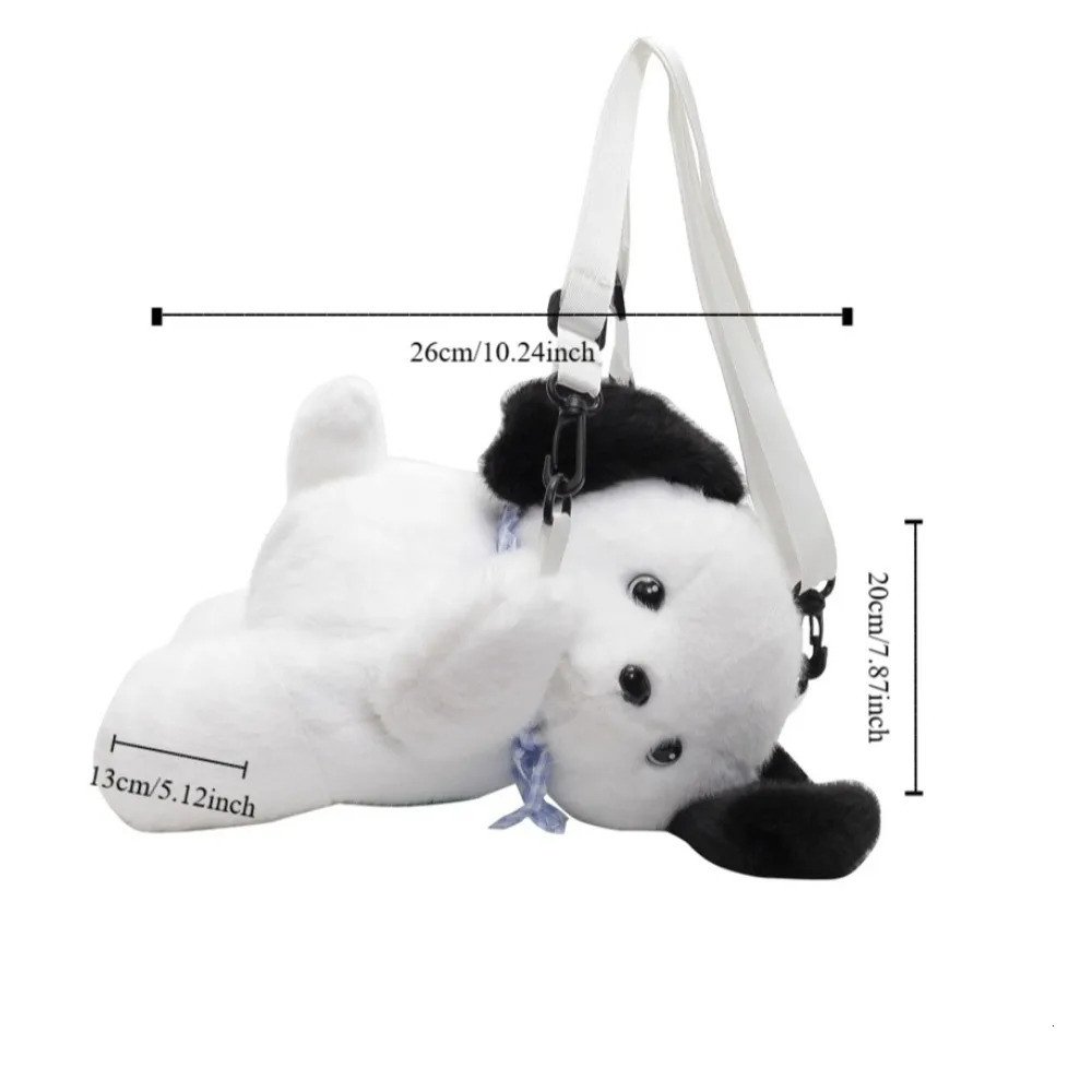 Korean Style Plush Animal Backpack Doll Toy Soft Stuffed Animal Shoulder Bag Adjustable Strap Bear Sheep Crossbody Bag Outdoor 250303