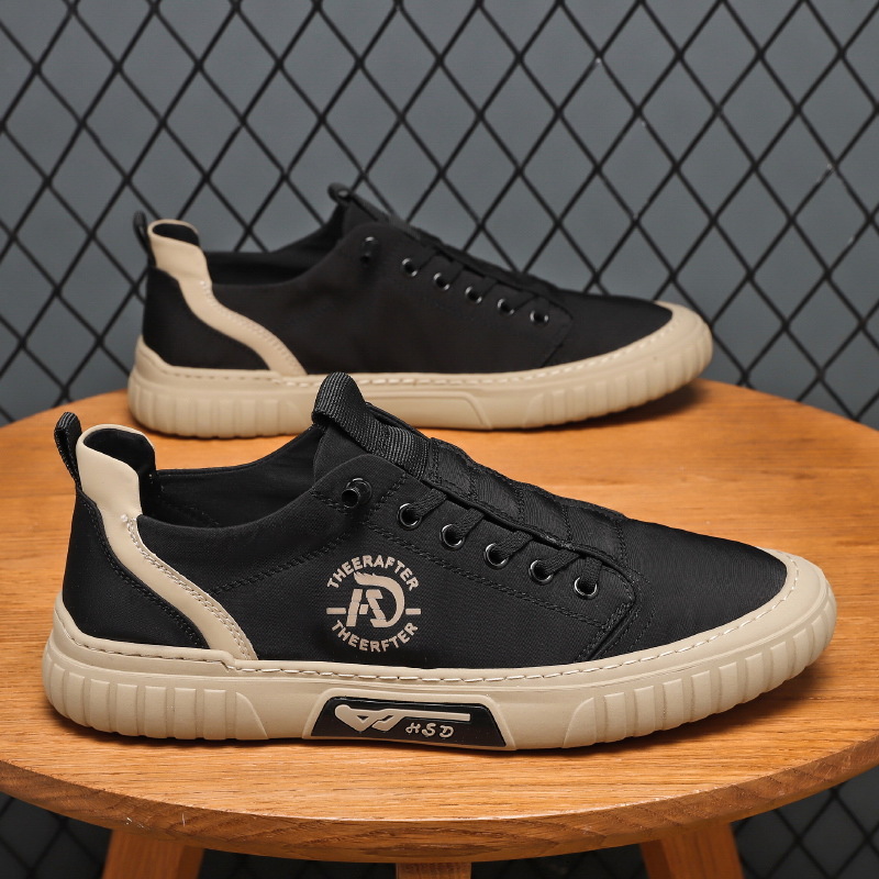Spring Men's New Style European And American Fashion Designer Men's Shoes Breathable Lightweight Single Foot Casual Board Shoes Ice Silk Can