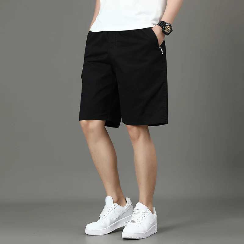 Summer new mens work shorts pocket zip trend versatile casual trousers five work trousersT250304