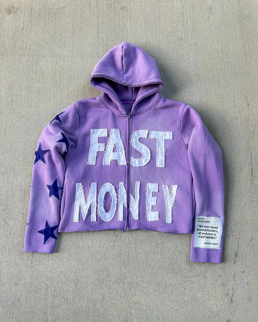 Y2K niche hip-hop personality retro letter rough print zipper cardigan loose casual sports couple fashion sweatshirt hoodie 250303