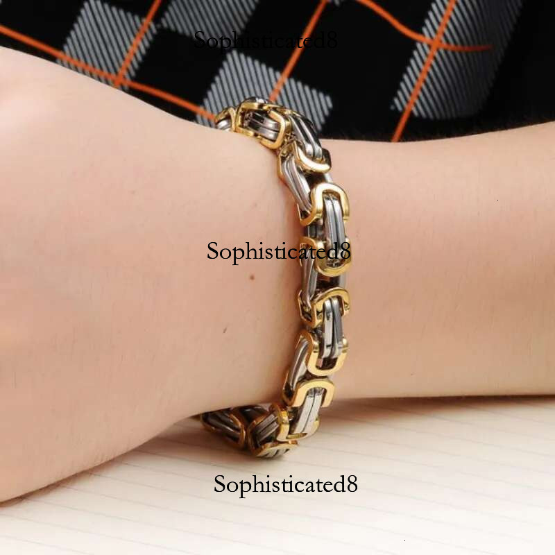 HNSP 8MM Stainless Steel Homme Hand Chain For Men Bracelet Motorcycle Bikes Rock Male Jewelry