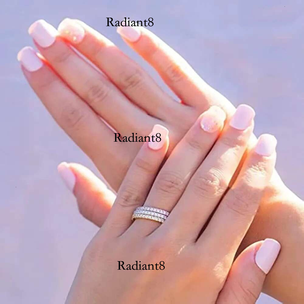 Trumium 2mm Real s Sterg Sier Wedding Band Cubic Zirconia Full Eternity Stackable Engagement Rings for Women Girls Gifts