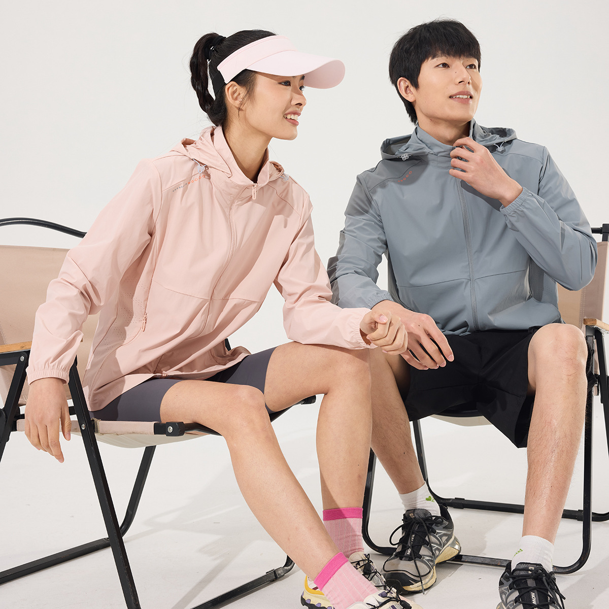 Ice silk thin men and women, summer new breathable UPF50+outdoor sports sunscreen clothes, skin clothes for couples tracksuit
