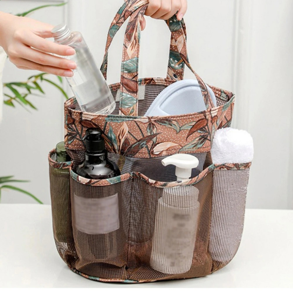 Ship from US Mesh Shower Caddy Tote Bag Portable for College Dorm Room Essentials Travel Beach Swimming Gym 250305FBB