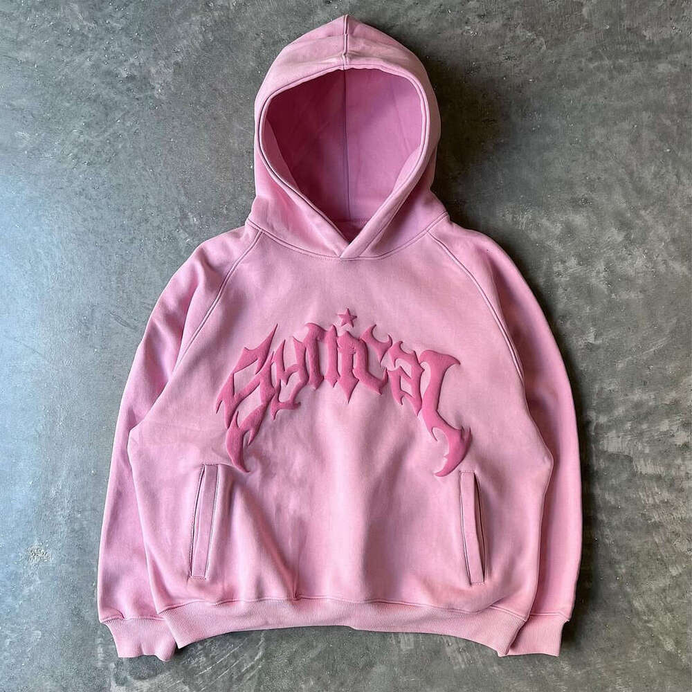 Autumn/Winter New Product American Gothic Letter Star Printed Hoodie Trendy Men's and Women's Casual Coat gift for man