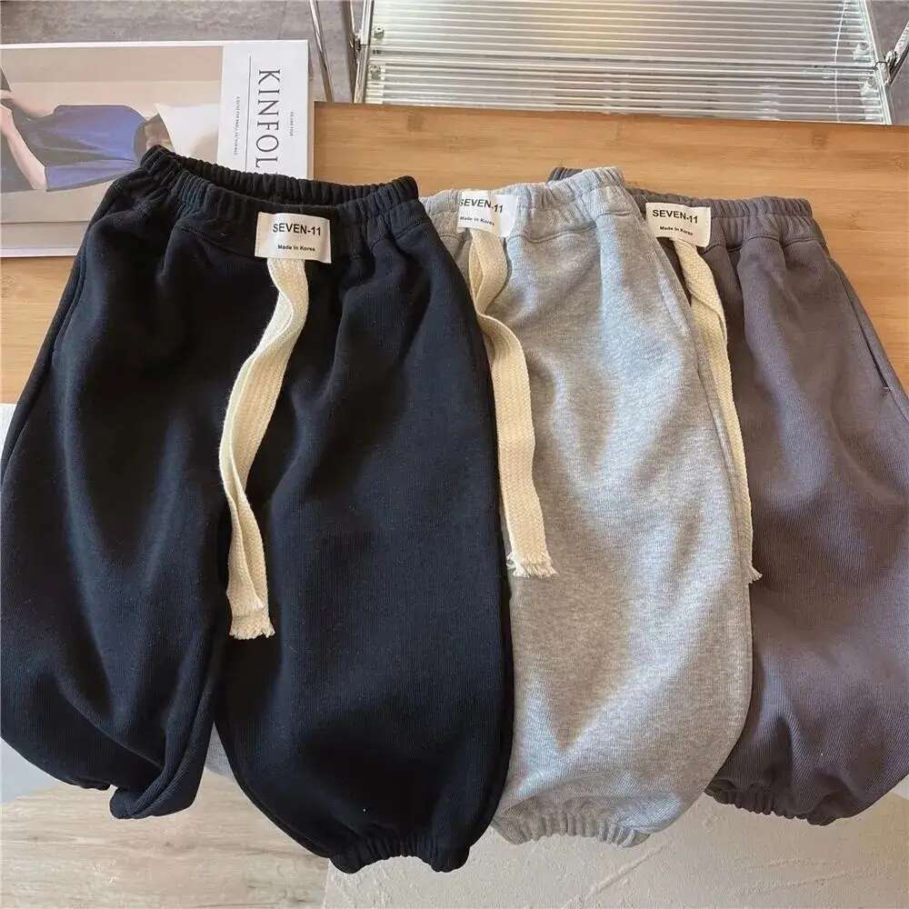 Ddmyshoesvip New Spring And Autumn Sweatpants For Boys Casual Boy Student Loose Sports Pants Baby Pockets Kids Trousers