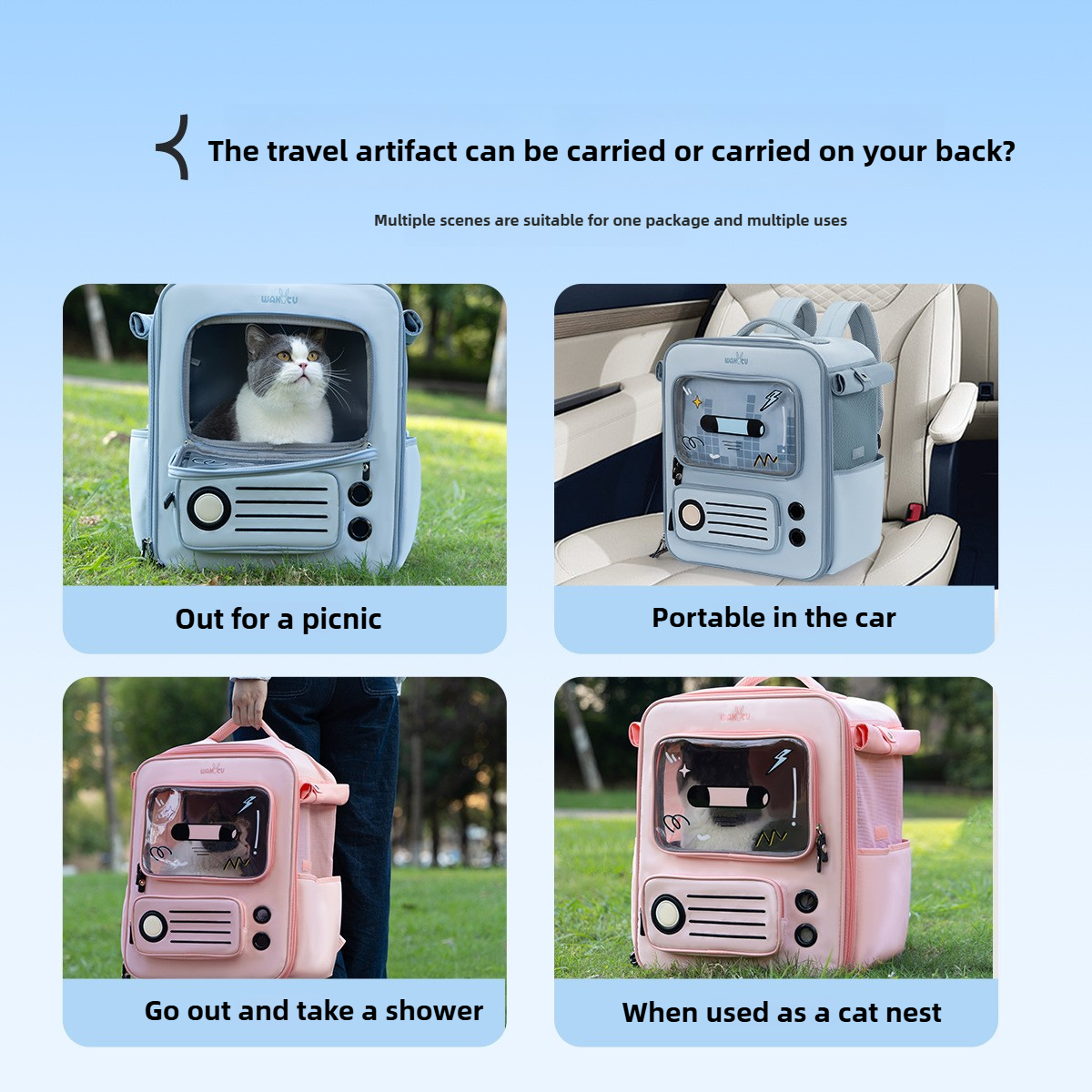 Pet Carrier Cage Handbag Travel Bag Pet Backpack Accessories Cat Backpack Carrier Space Cat Transport Sac De Transport
