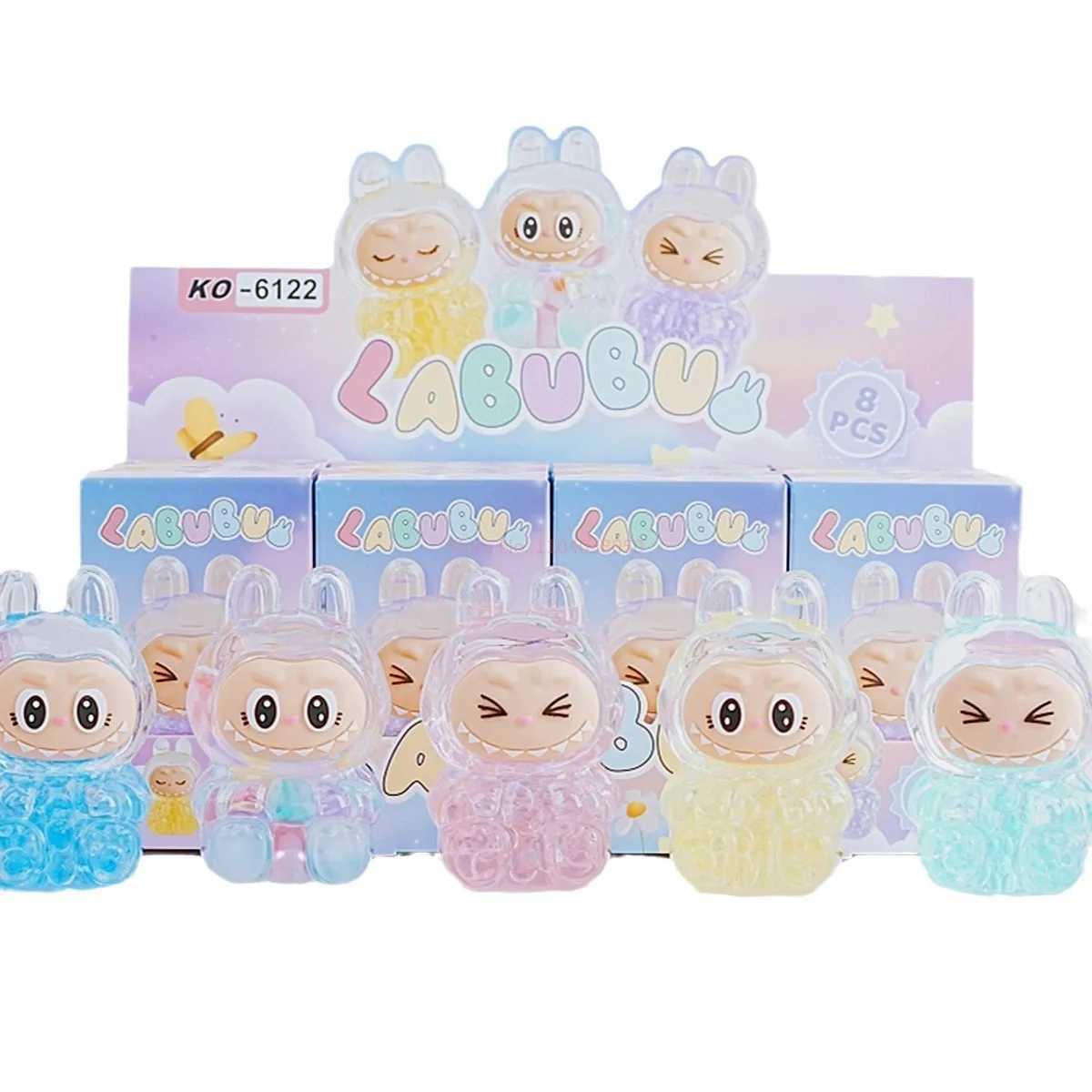 Labubu Kawaii Quicksand Blind Box Figure Diy Jewelry Doll Desktop Model Ornaments Surprise Blind Bag Quicksand Small Gift ToysT250305