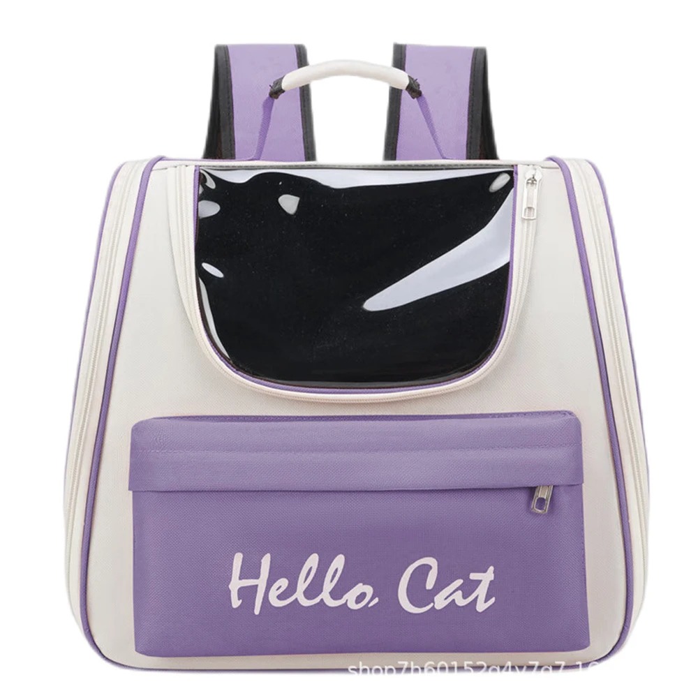 Transparent Cat Carrier Backpack Breathable Portable Pet Travel Bag for Small Cats Dogs Lightweight Outdoor Pet Carrying Bag