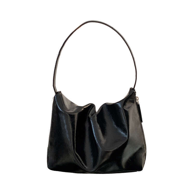 Texture Niche Pleated Cowhide Shoulder Tote 2025 New Crossbody Versatile Minimalist Style Leather Women's Bag
