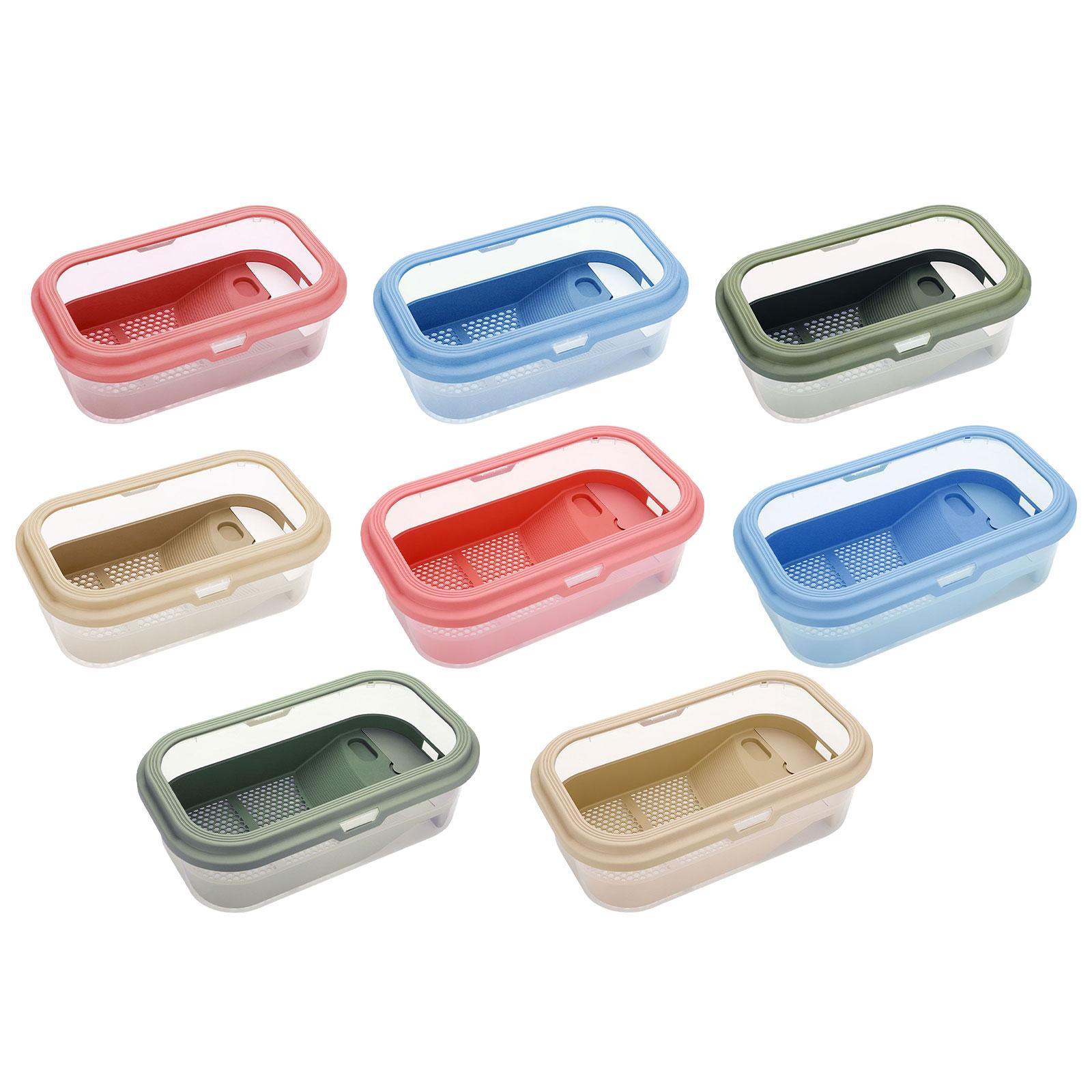 Small Turtle Tank Breeding Basking Ramp Case Indoor Decor Container Detachable for Hermit Crab Snail Terrapin Tortoises Crayfish