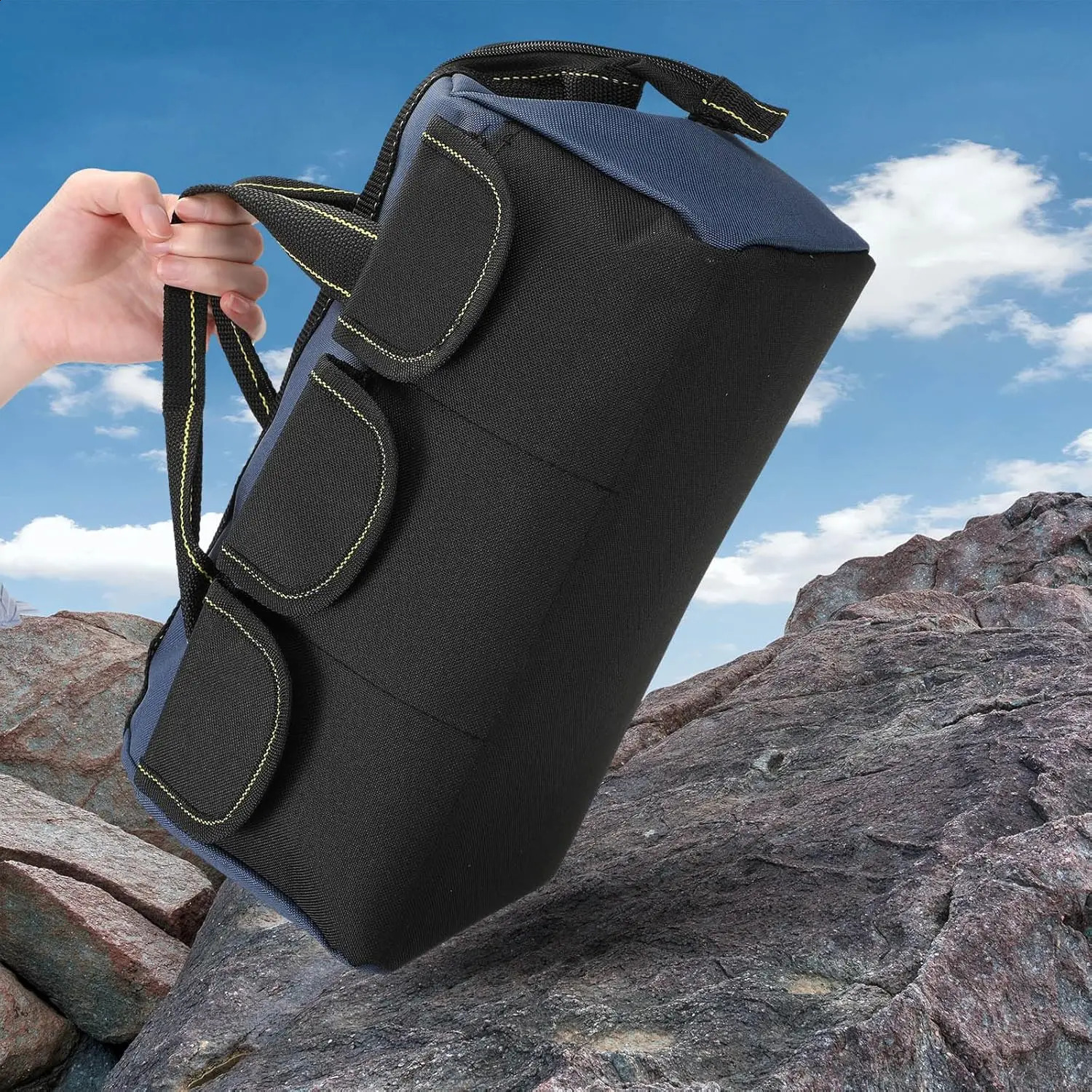 Ship from US 3pack mens tool bag with waterproof hard bottom heavyduty wide mouth suitable for various tools 250305FBB