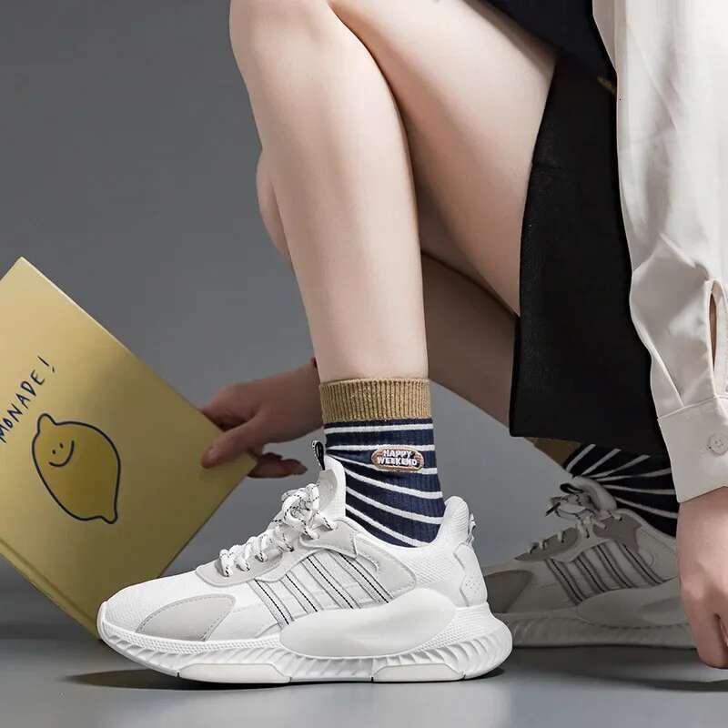 New Sport for Women Men Fashion Lace Up Casual Sneakers Retro Couple Platform Mesh Running Shoes