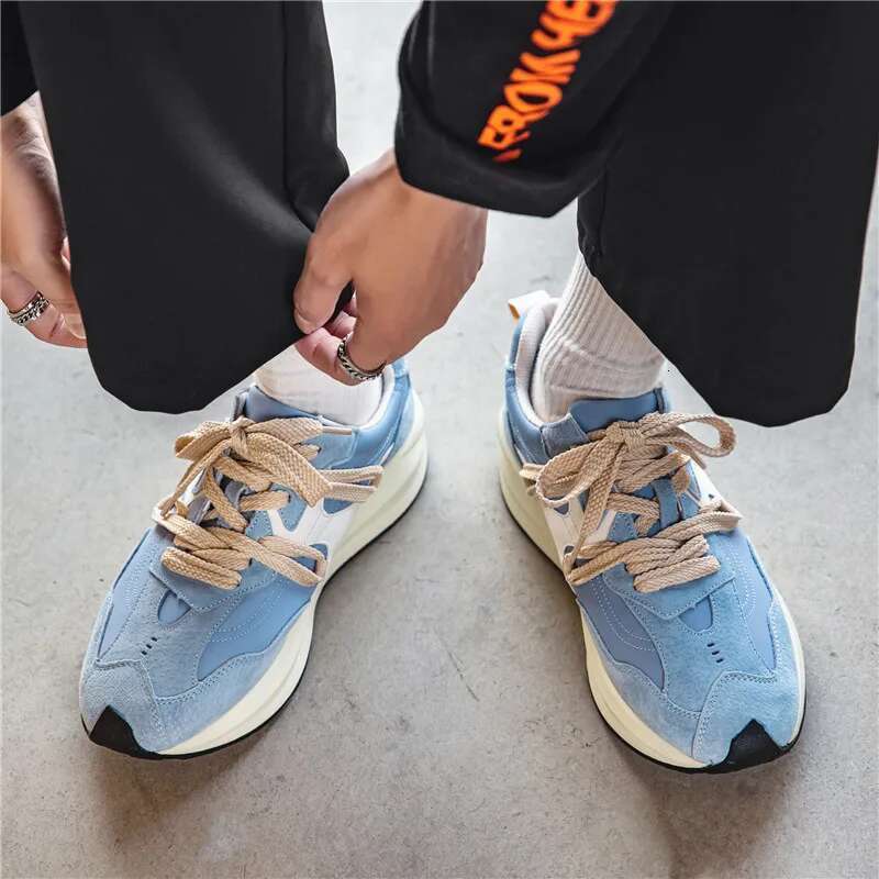 Sneakers Men Walking Comfortable Breathable Father Footwear Platform Increasing Height Casual Sports Shoes
