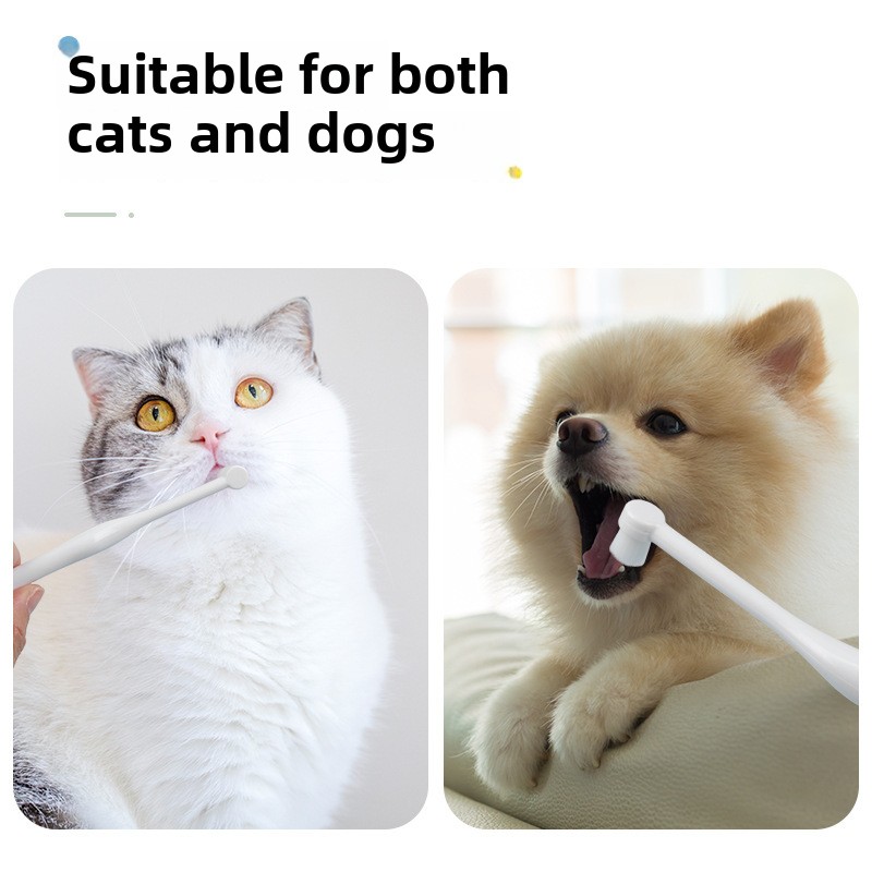 Degrees Pet Toothbrush Cat Brush Addition Bad Breath Tartar Teeth Care Dog Cat Cleaning Mouth Dog Cat Cleaning Supplies