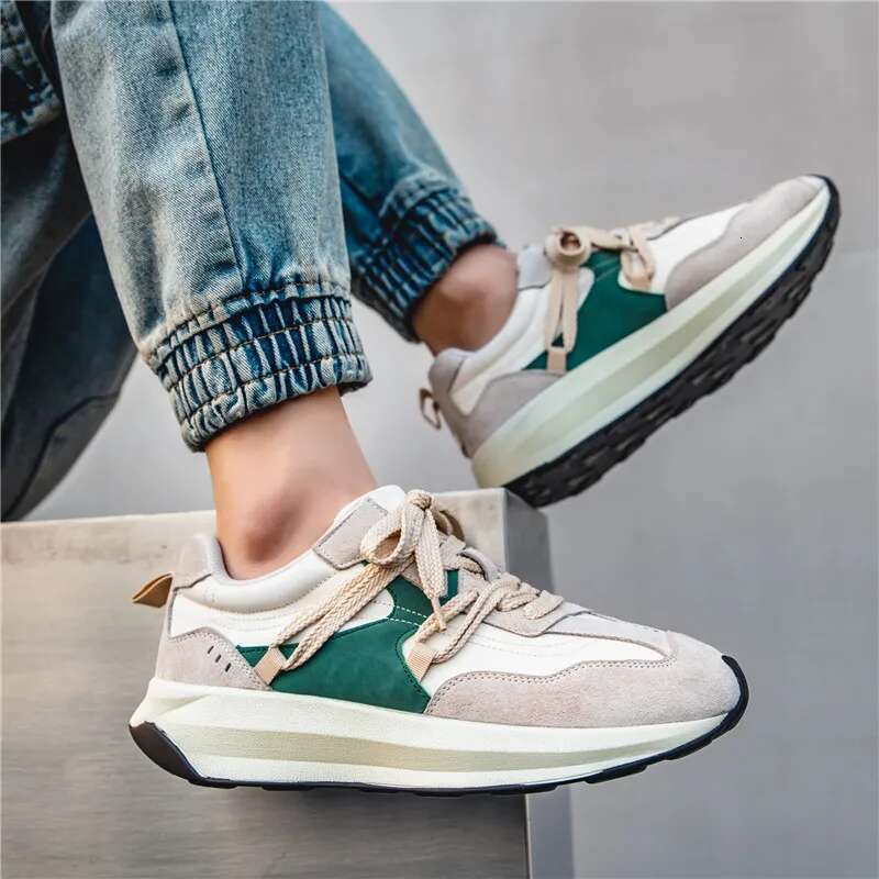Sneakers Men Walking Comfortable Breathable Father Footwear Platform Increasing Height Casual Sports Shoes