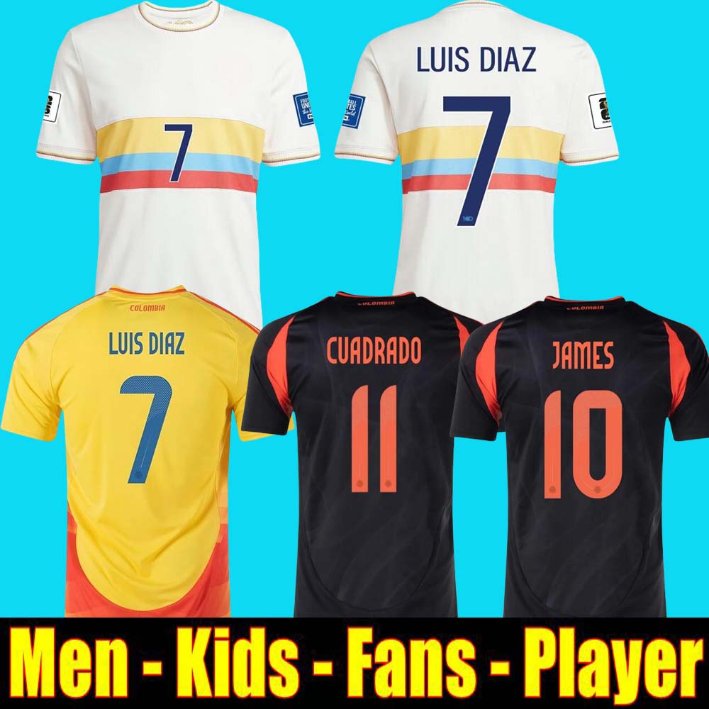 2024 2025 colombia Centenary soccer jersey 100-years anniversary 24 25 james LUIS DIAZ L.DIAZ J.LERMA Copa America Home away men kids kit Football uniform fans player