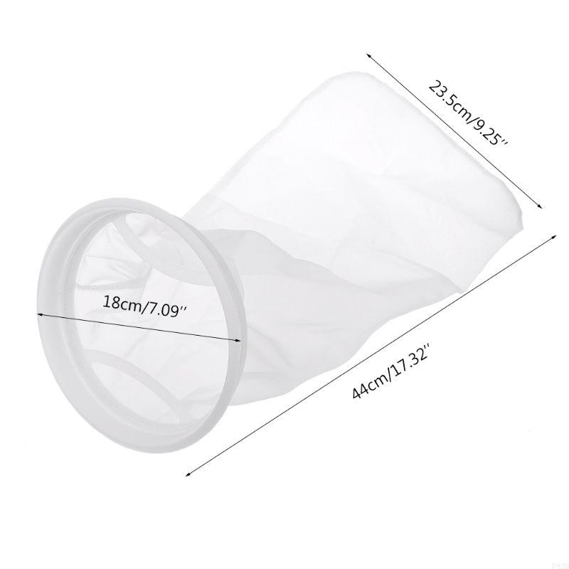 P82D 7 Inch Ring Filter Socks Fine Mesh Aquarium Nylon Filter Bags 7 In Ring By 17 In Long Fish for Tank Filter Accessories