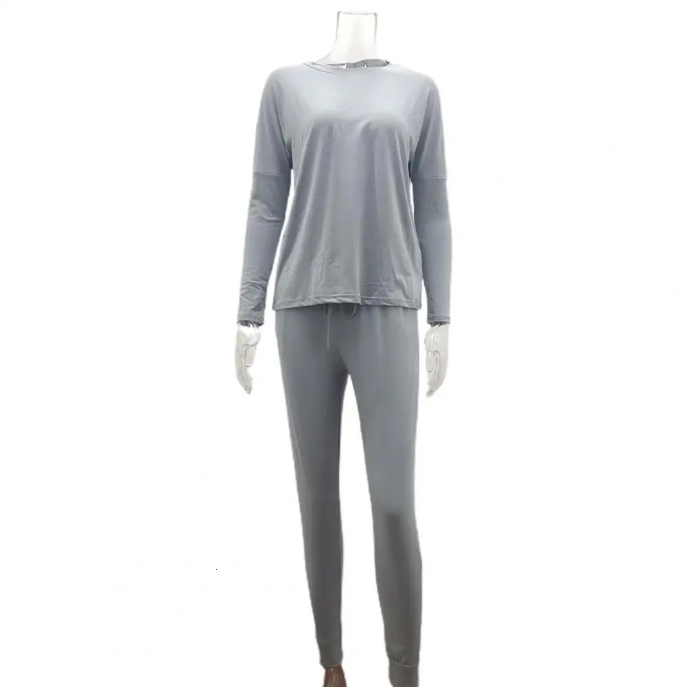 Women Autumn Casual Tracksuits 2023 Solid Color Loose Pullover Hoodies Two Piece Set Female Long Sleeve Tops Pants Sportswear 250225