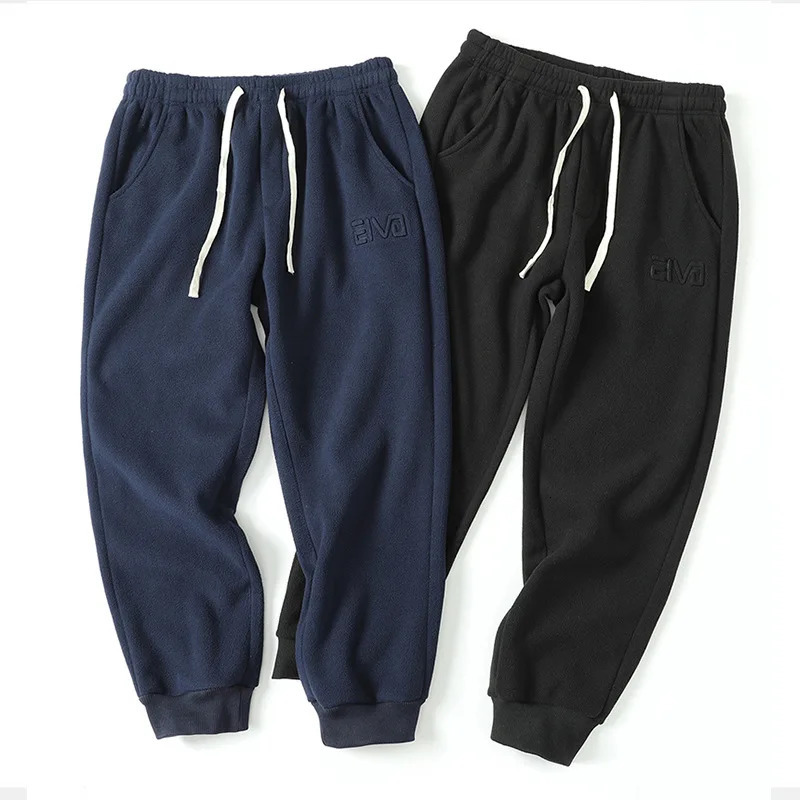 Winter Thick Polar Fleece Warm Sweatpants Men Streetwear Drawstring Casual Jogger Pants Male Loose Thermal Trousers 10xl 9xl 8xl 250304