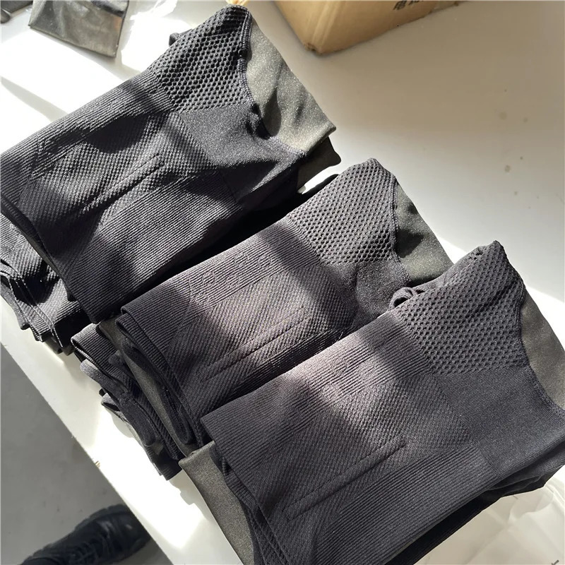 Seller on Douyin Fishbone High Waist Shaping Leggings Sexy Stewardess Gray Stepon plus Velvet Thickened Black Silk 250304