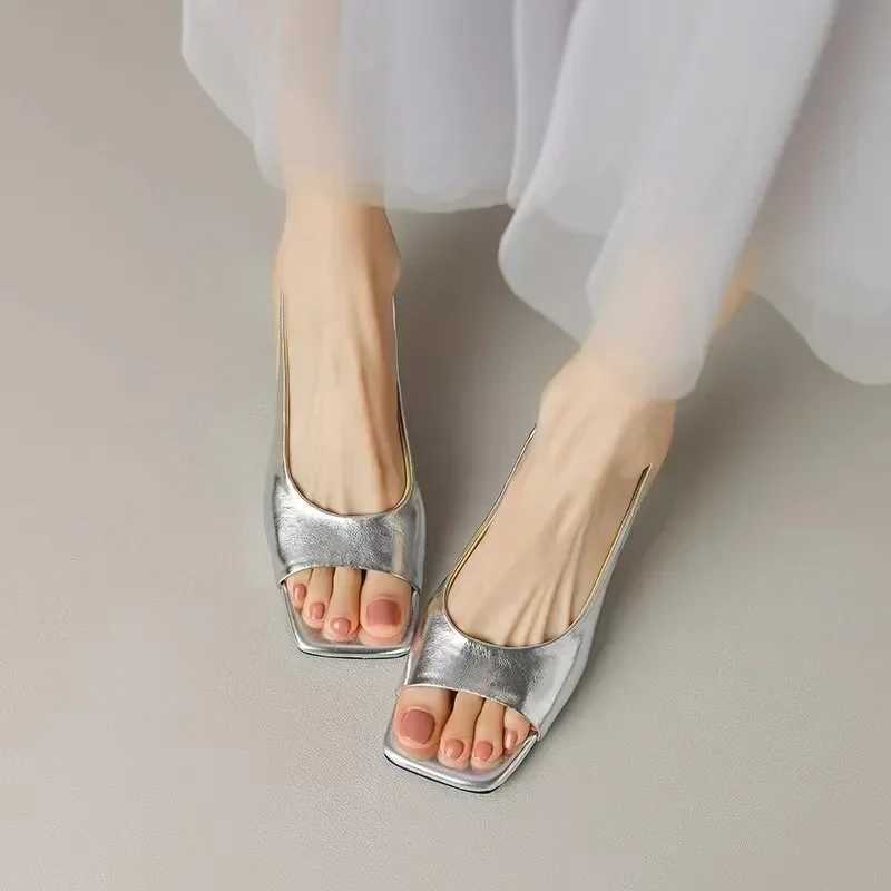Summer Slim H Square Open Toe Wens High H 2024 Fi Dress Hanging Strap Sexy Wens High Heel Sandals Y250304