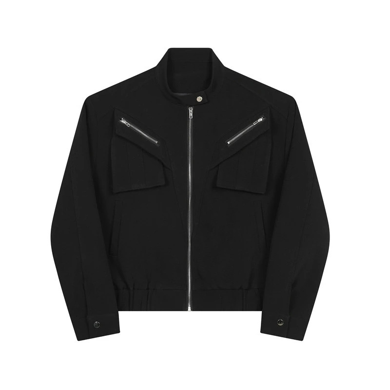 LUZHEN Niche 2025 Trendy Zipper Pockets Splicing n Casual Jacket Mens High Quality Original Stylish Outerwear LZ7925 250304
