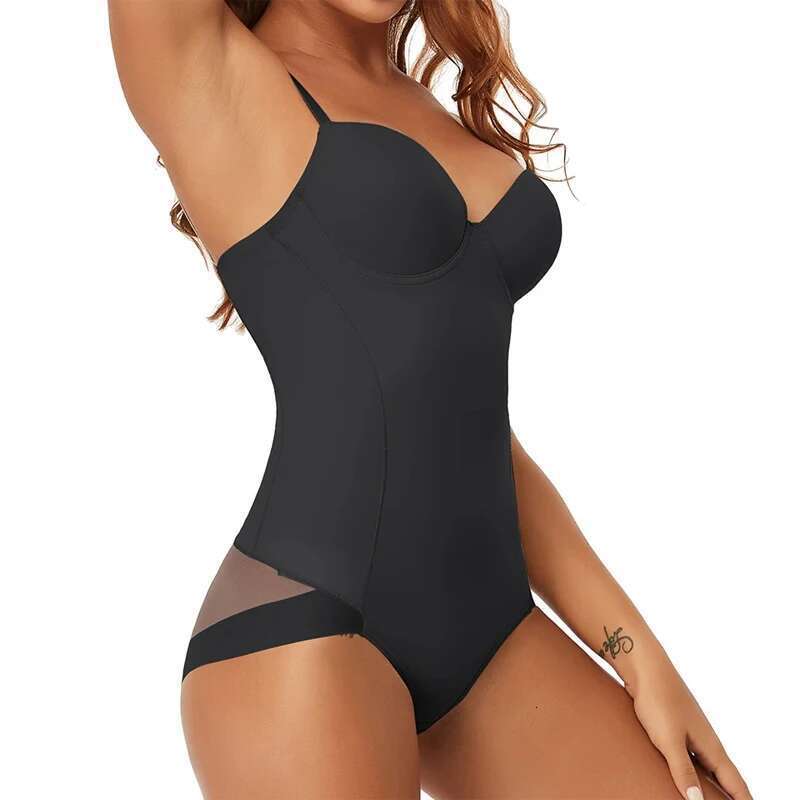 Sexy Women Shapewear Bodysuits Built-In Bra Camisole Tops Waist Trainer Slim Full Body Shaper Gerie With Underwire Cup KLMY