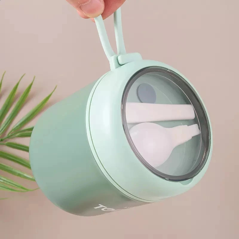 510ml stainless steel lunch box with spoon food container vacuum cup insulated lunch box rens school soup cup 250227