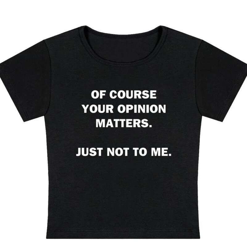 Fashionable tight fitting, spicy girl street Y2K letter printed Harajuku T-shirt short sleeved clothing, baby clothing, N