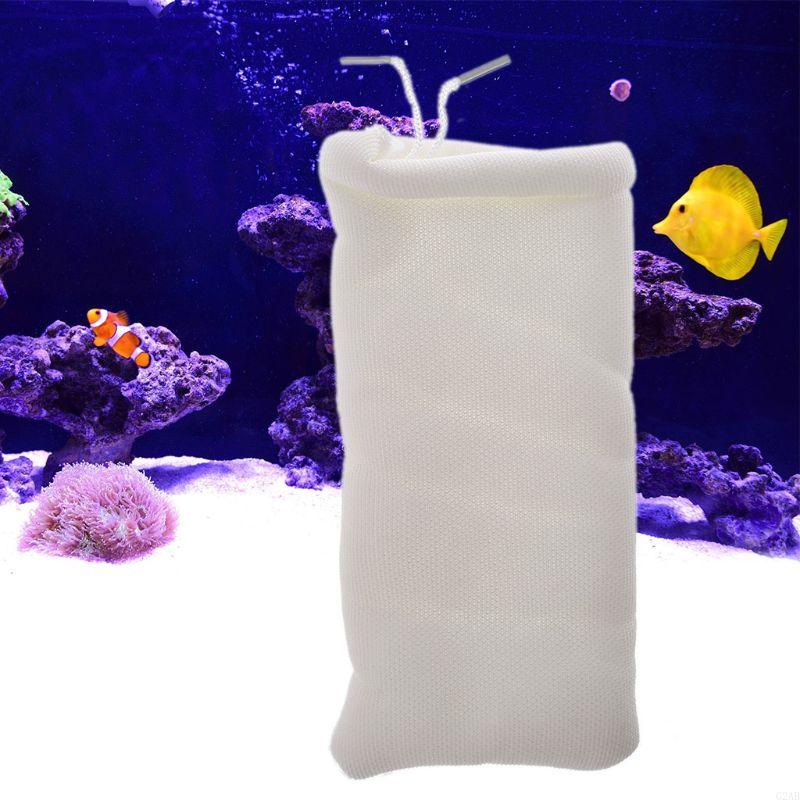 G2AB Aquarium Filter Bags High Upgrade Biochemical Media Bag with Strings 7.9x3.9in Reusable Fish for Tank Filtration