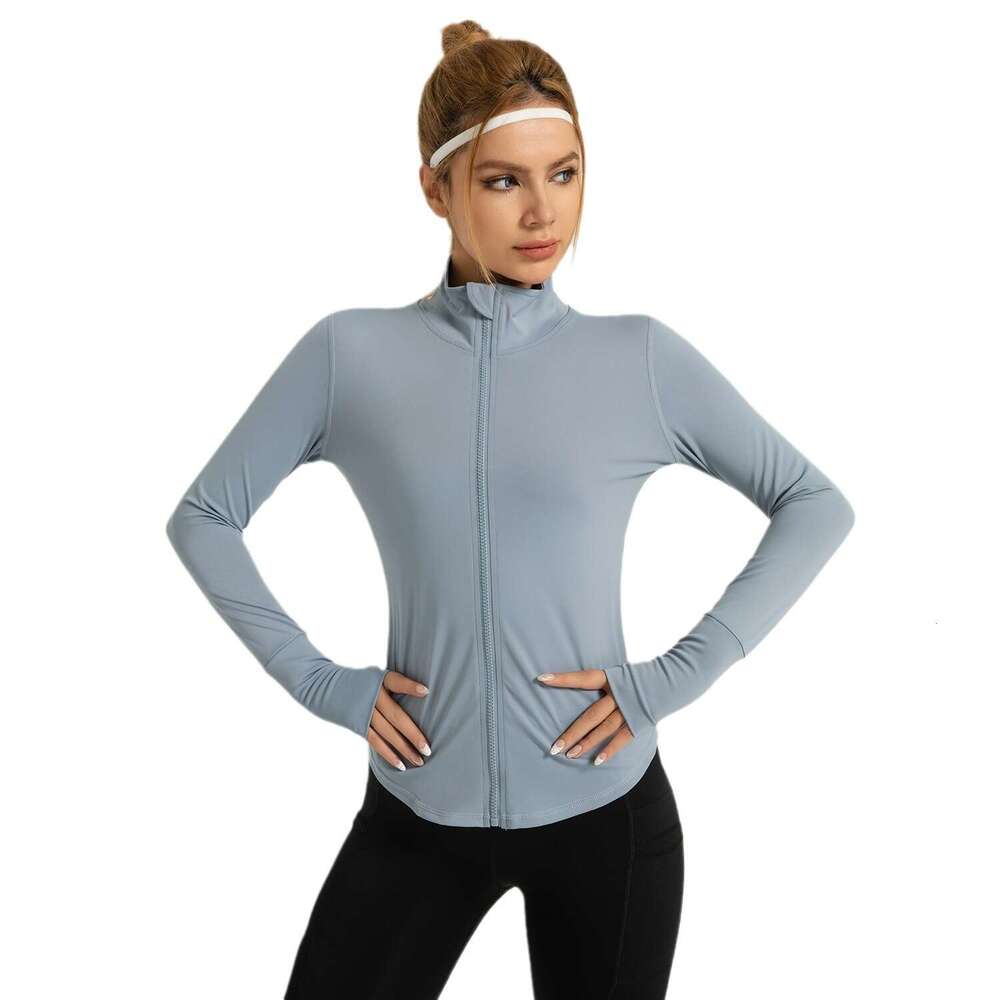 Special Zone Peach Back Flower Yoga Running, Fitness, Cycling, Windproof, Slim Fit Sports Coat For Women KLMY