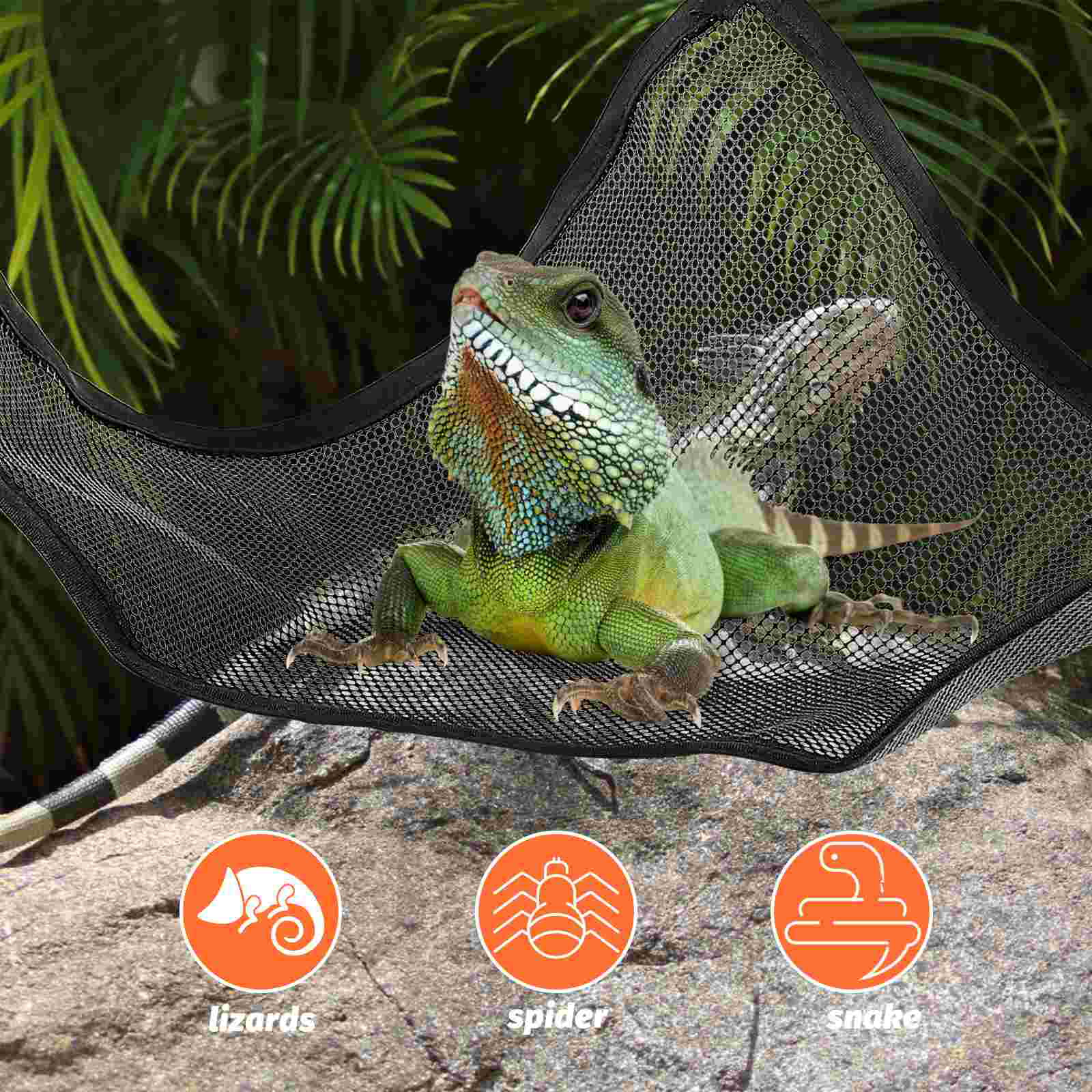 2 Pcs Lizard Hammock Pet Plaything Swing Toy Reptile Tank Snake Hanging Bed Supplies