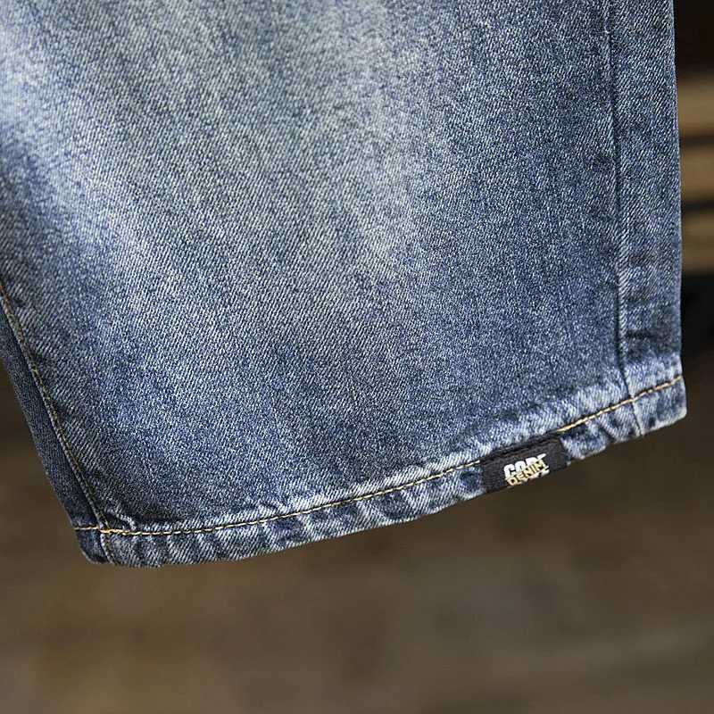 2024 New in Vintage Mens Denim Shorts Fashion Straight Bermuda Jeans Slim Soft Casual Short Pants Male StreetwearT250305