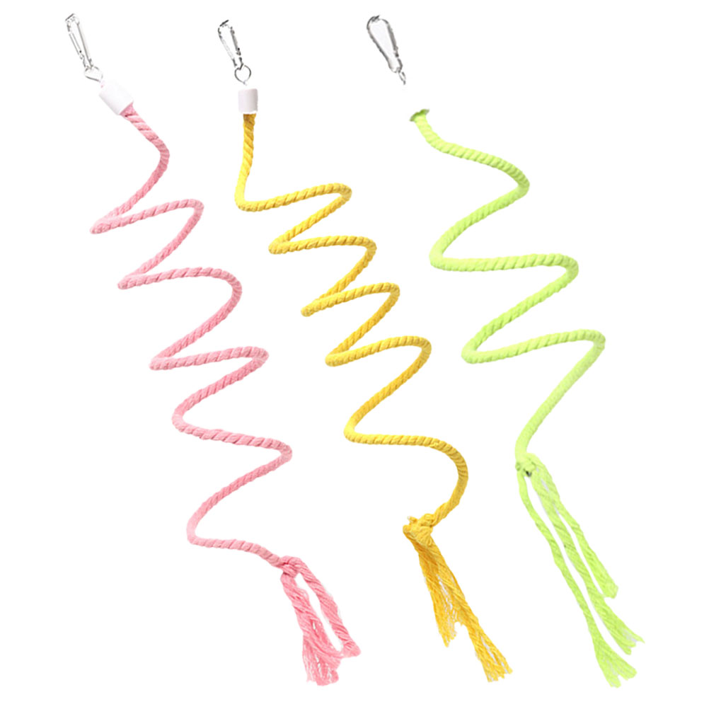 Parrot Swing Ladder Parakeet Cage Toys Bird Swings for Parakeets Conures Climbing Rope Birdcage Hanging Cages