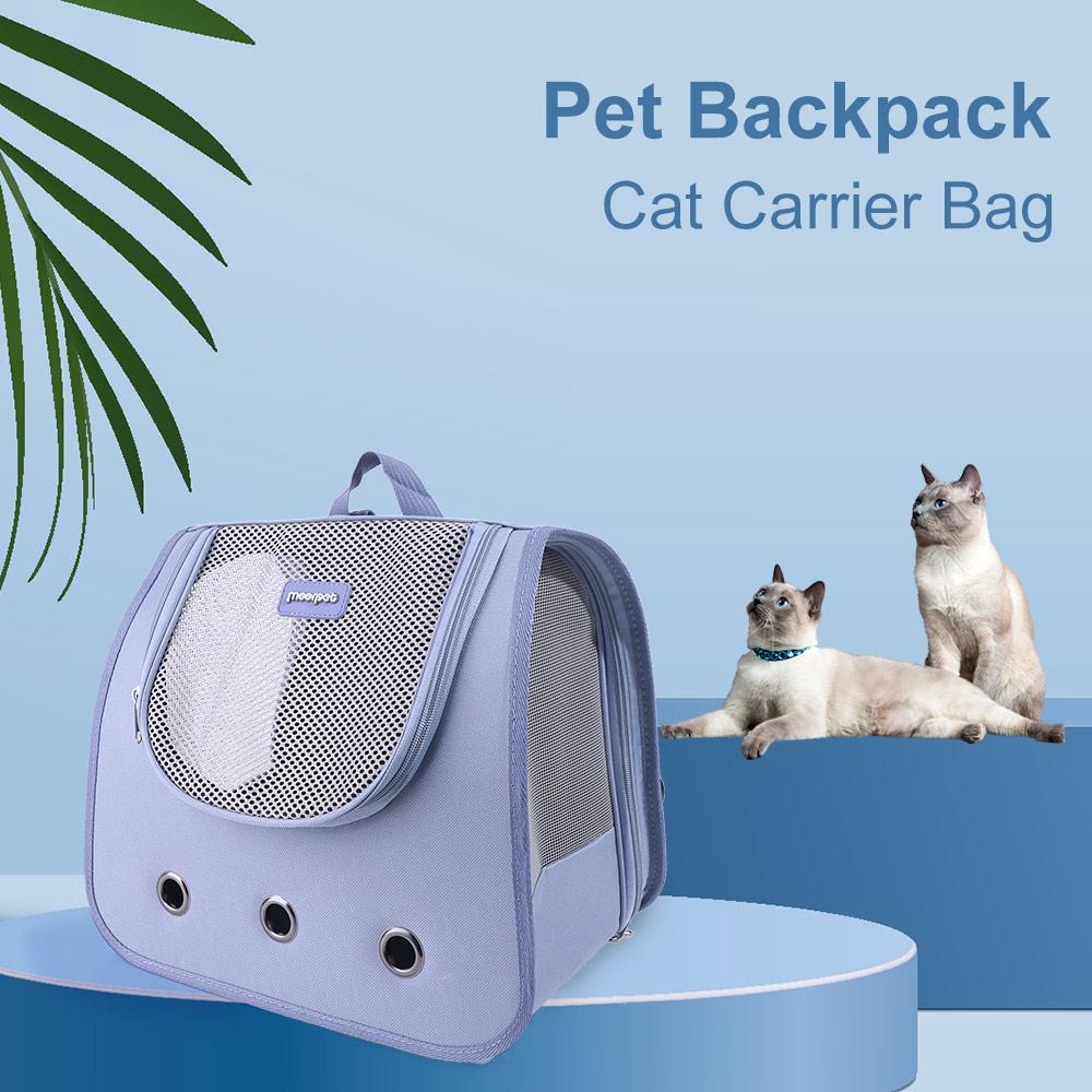 Large Capacity Cat Backpack Bag Breathable Foldable Cat Carrier Bag Water-resistant Shoulder Pet Dog Backpack Pet Bag
