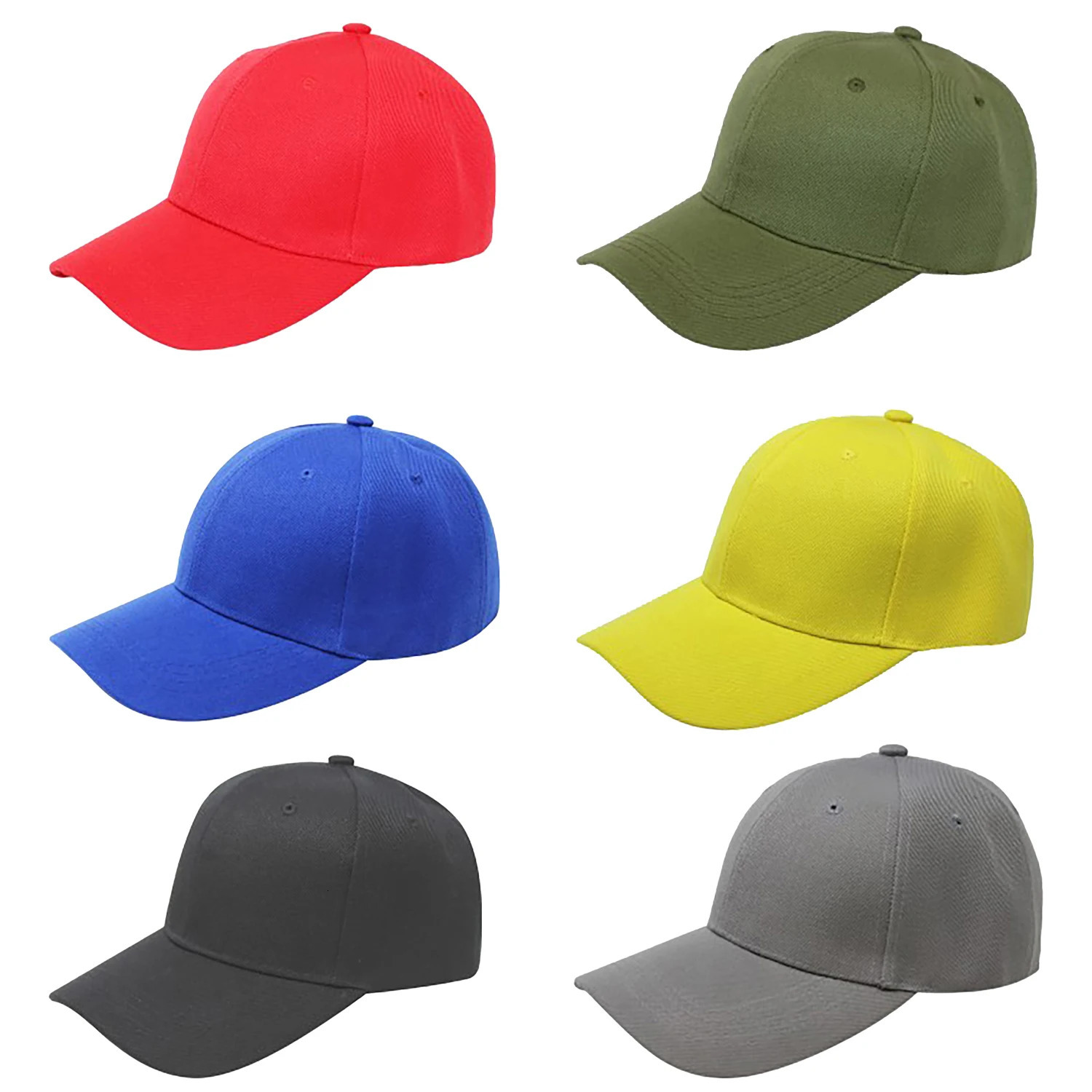 Pack of 6 Baseball Caps Lightweight and Adjustable for Men Women 250228