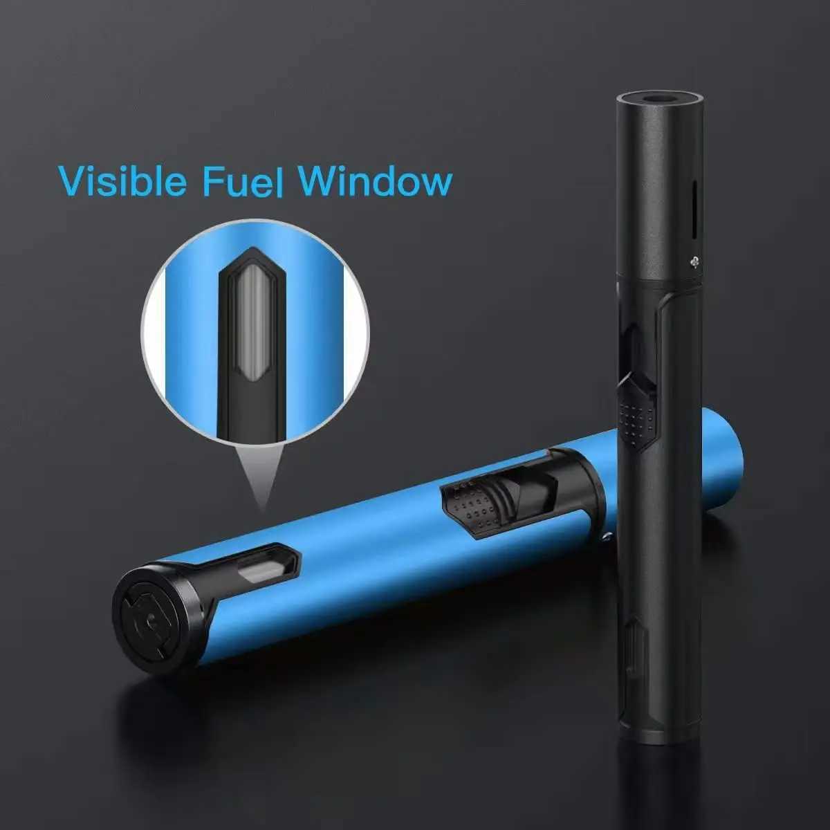2 Pack Windproof Adjustable Jet Flame Butane Lighter Refillable Gas Torch Lighter for Candles Grill BBQ Fireplaces CampingT250305
