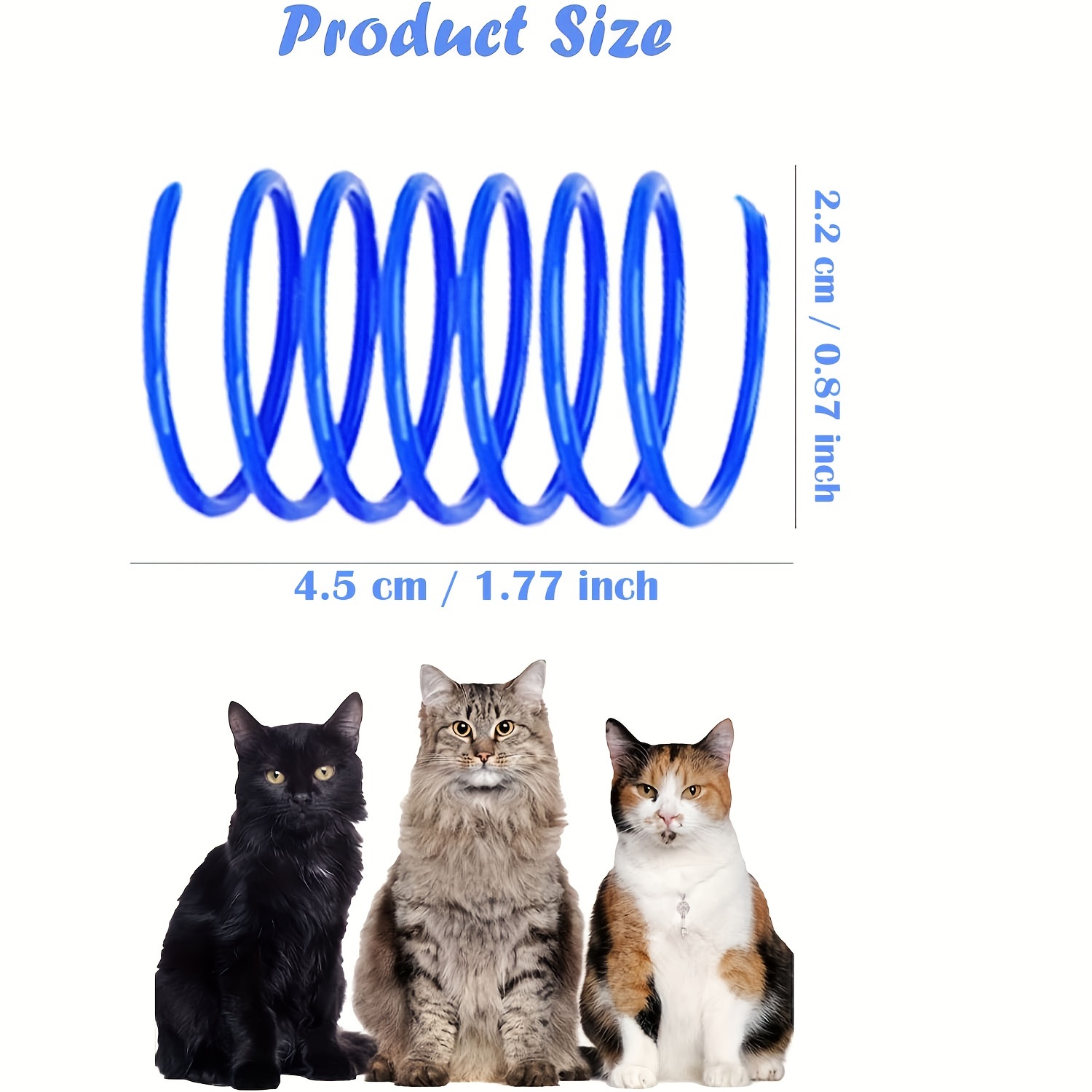 Wide Colorful Springs Cat Toys, Plastic Coil Spiral Springs For Cat, Kitten, Pets (Assorted Varieties)