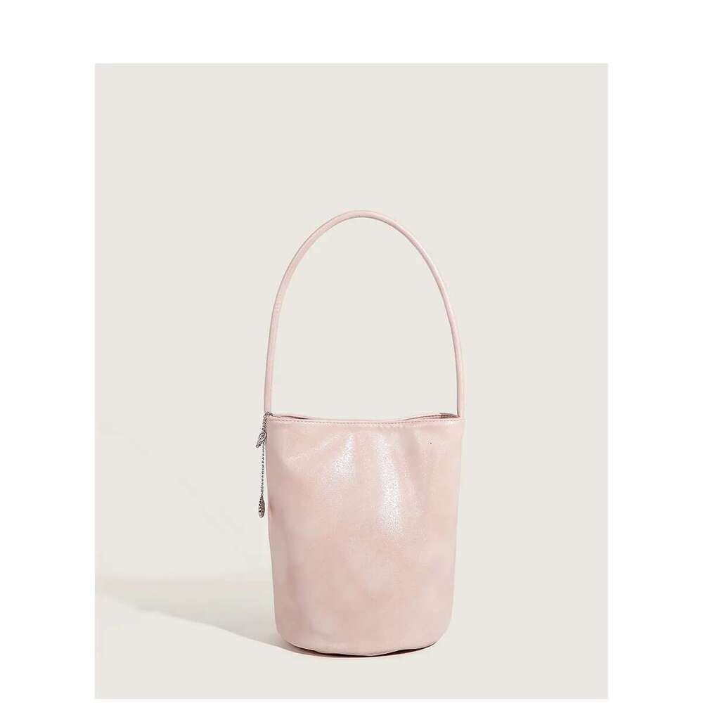 Pearl Pink Bucket Tobo Shoulder South Korea's Niche Mini Cyder Tote Commuter Everything Casual Small Bag