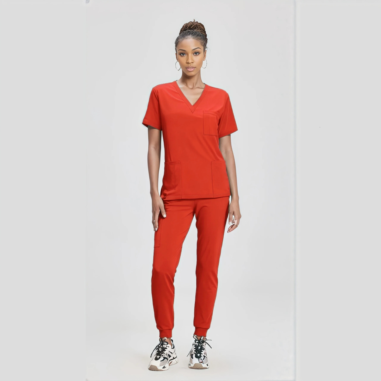 Wholesale Pharmacy Scrub Suit Hospital Uniform Scrub Top and Pants Nurse Doctor Scrubs Uniforms Women Scrub Sets 250304