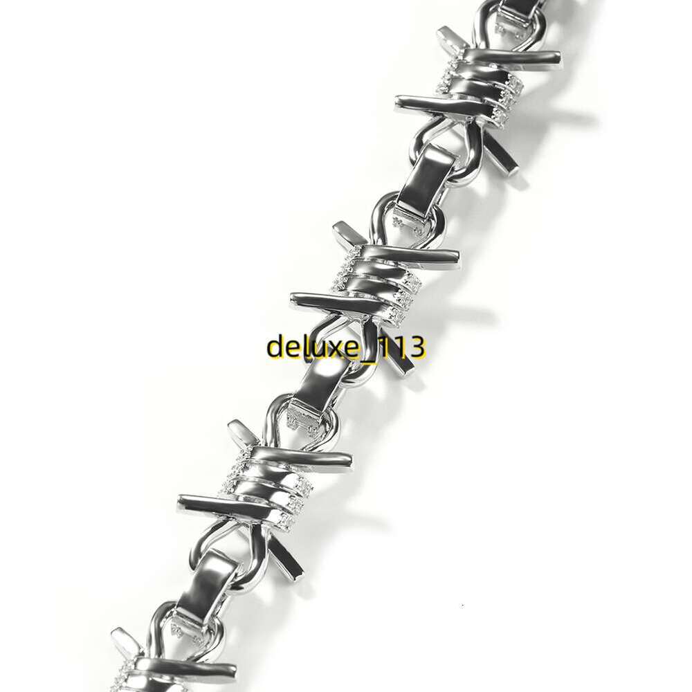 19mm Hip Hop Punk Mens Thorns Cuban k Chain Necklace Bracelets 5A Moissanite Men Heavy Jewelry
