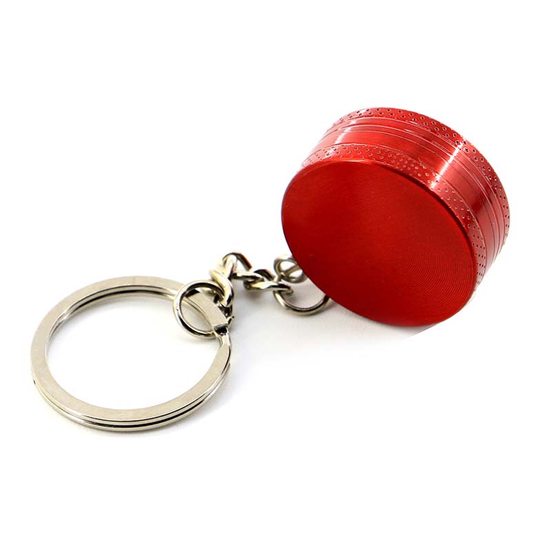 30mm Mini 2-layers Herb Tobacco Grinder with Keychain Cigarette Grinders Spice Cigarette Hand Muller