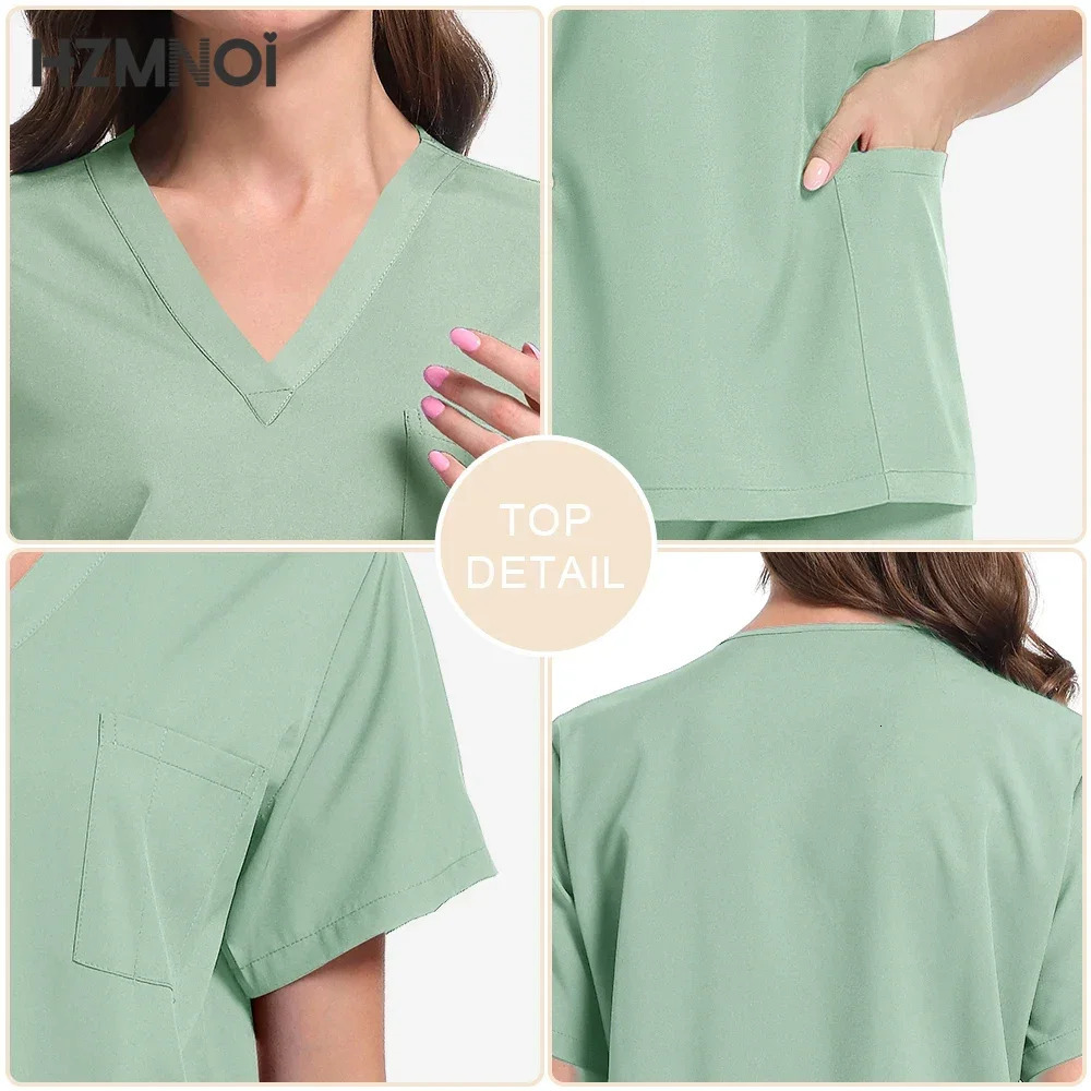 Unisex Uniforms Men Women Nursing Clothes Beauty Costume Nurse Scrubs Sets Doctor Dentist Workwear Clinical 250304