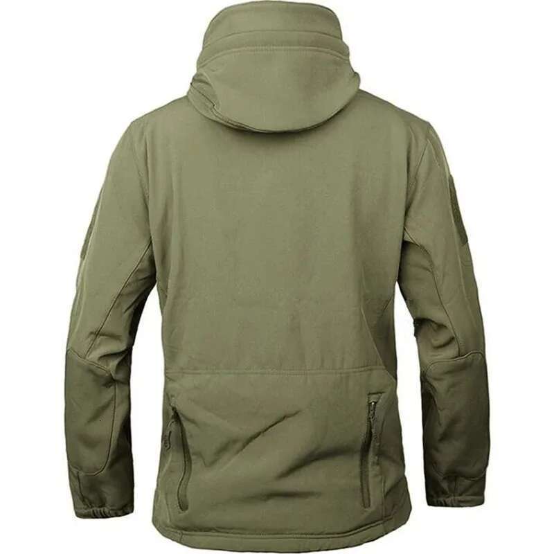 Men's Casual Military Hooded Jacket, Outdoor Utility, Shark Skin Fashion, Soft Shell, Tactical, Waterproof, Combat Bomber